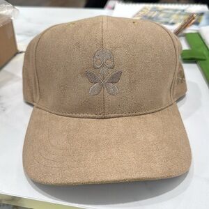 Betty Designs Tan Suede Baseball Cap